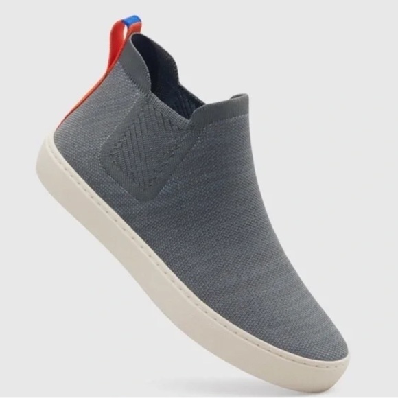 Rothys Chelsea Knit High Top Sneaker Gray Sz 7.5 - Picture 3 of 12